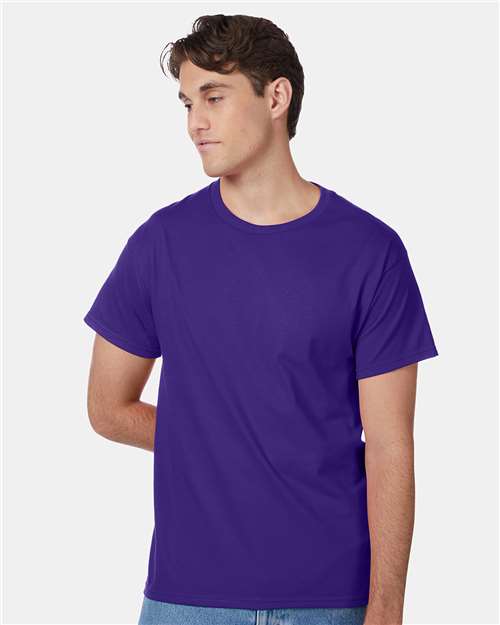 Custom Embroidered - Hanes - Unisex Authentic T-Shirt - Purple - 5250