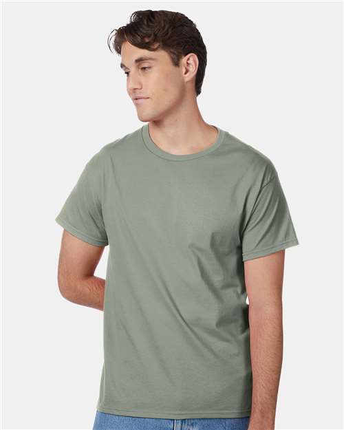 Custom Embroidered - Hanes - Unisex Authentic T-Shirt - Stonewashed Green - 5250