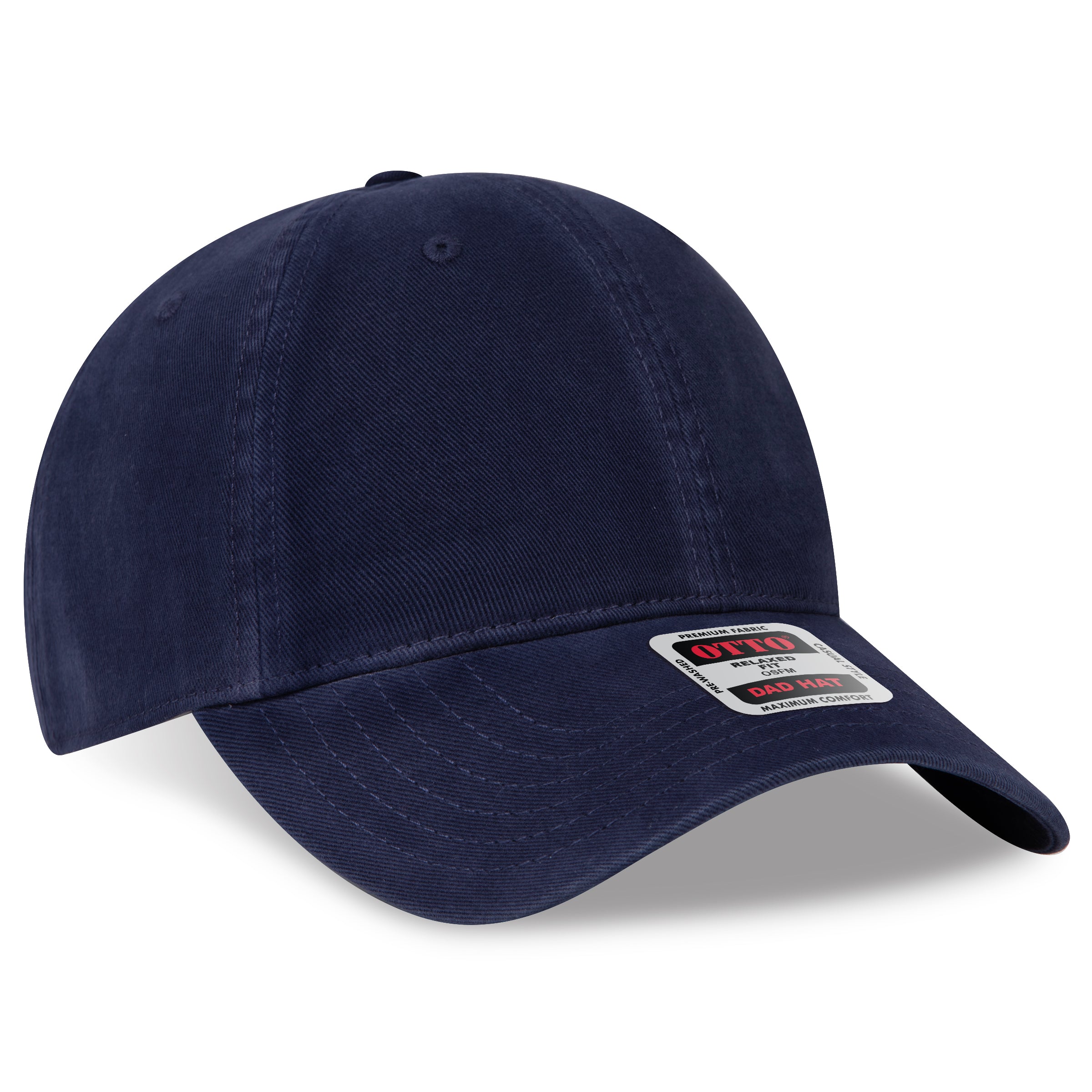 Custom Embroidered or DTF Printed - OTTO CAP® 6 Panel Low Profile Dad Hat