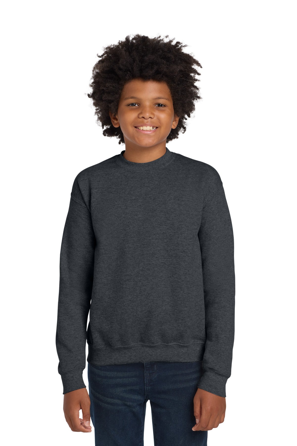 Custom Embroidered or DTF Printed - Gildan ® Youth Heavy Blend™ Crewneck Sweatshirt. 18000B