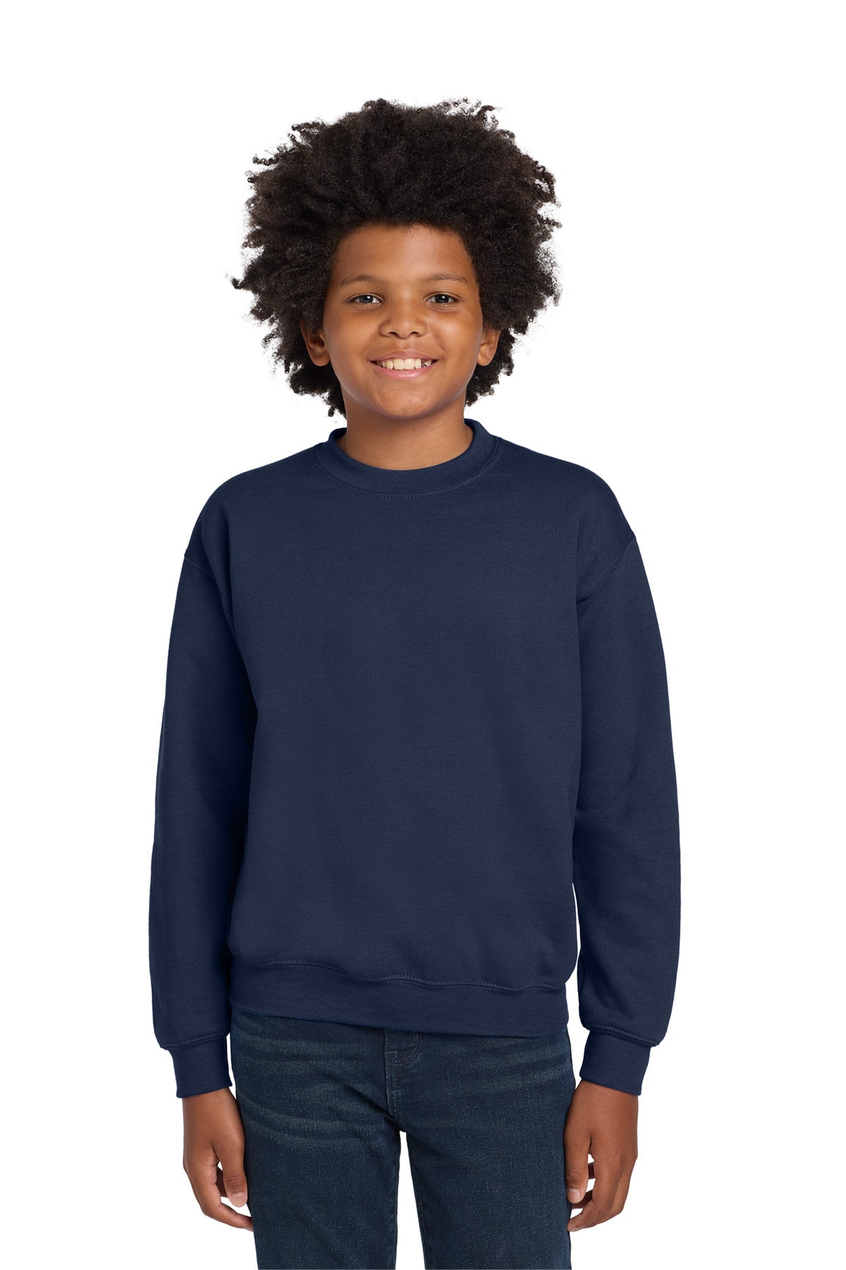 Custom Embroidered or DTF Printed - Gildan ® Youth Heavy Blend™ Crewneck Sweatshirt. 18000B