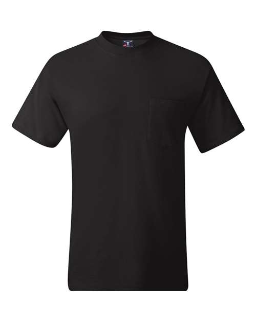 Custom Embroidered - Hanes - Men's Beefy-T® Pocket T-Shirt - 5190