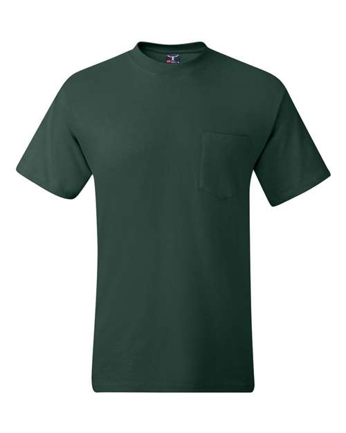 Custom Embroidered - Hanes - Men's Beefy-T® Pocket T-Shirt - 5190