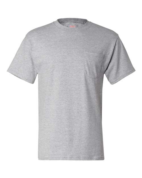 Custom Embroidered - Hanes - Men's Beefy-T® Pocket T-Shirt - 5190