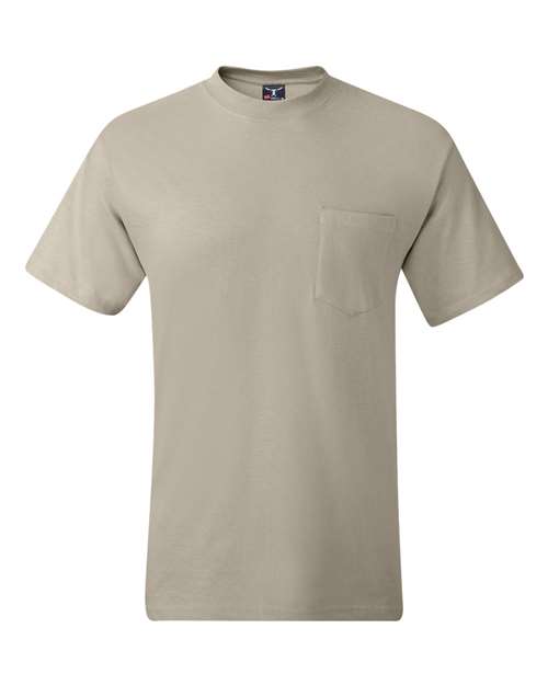 Custom Embroidered - Hanes - Men's Beefy-T® Pocket T-Shirt - 5190