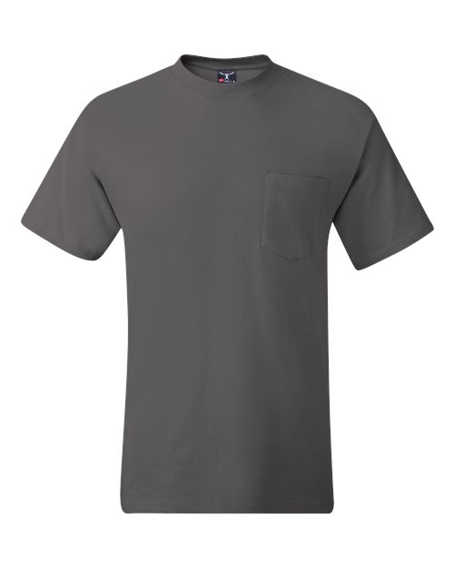 Custom Embroidered - Hanes - Men's Beefy-T® Pocket T-Shirt - 5190