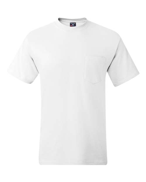 Custom Embroidered - Hanes - Men's Beefy-T® Pocket T-Shirt - 5190