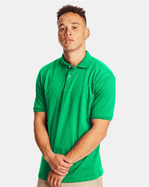 Custom Embroidered - Hanes - Men's EcoSmart® Jersey Polo - Kelly - 054X