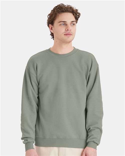 Custom Embroidered - Hanes - Unisex EcoSmart® Crewneck Sweatshirt - Stonewashed Green - P160