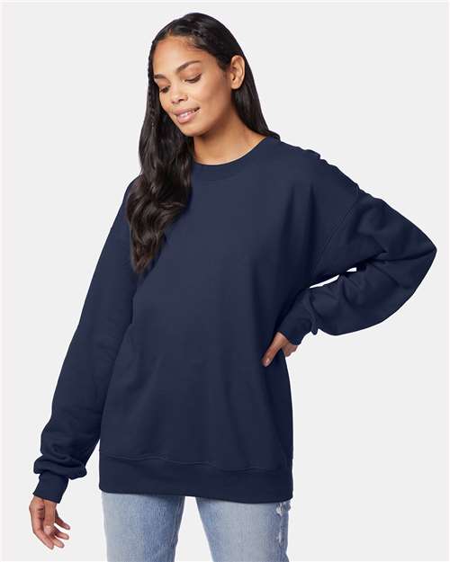 ND Club of Indy - Hanes - Unisex Ultimate Cotton® Crewneck Sweatshirt - Navy - F260