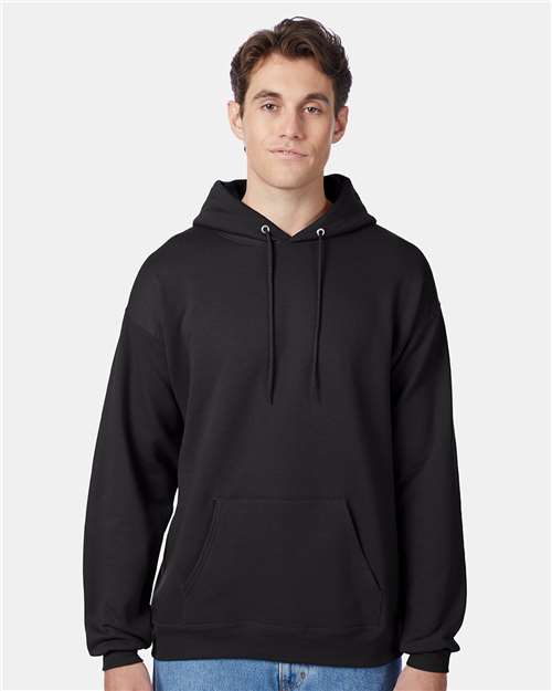 Custom Embroidered - Hanes - Unisex EcoSmart® Hooded Sweatshirt - Black - P170