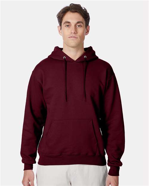 Custom Embroidered - Hanes - Unisex Ultimate Cotton® Hooded Sweatshirt - Maroon - F170