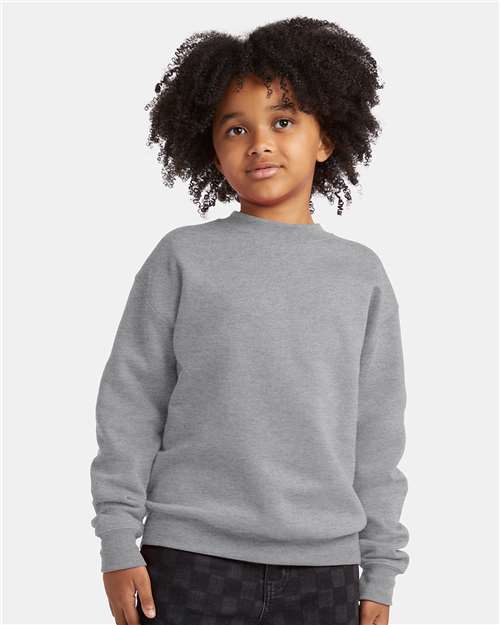 Custom Embroidered - Hanes - Youth EcoSmart® Crewneck Sweatshirt - P360