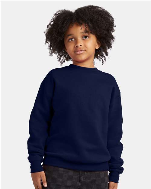 Custom Embroidered - Hanes - Youth EcoSmart® Crewneck Sweatshirt - P360