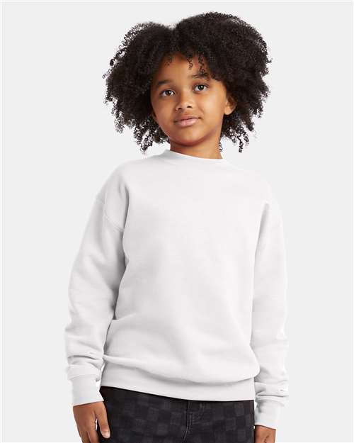 Custom Embroidered - Hanes - Youth EcoSmart® Crewneck Sweatshirt - P360