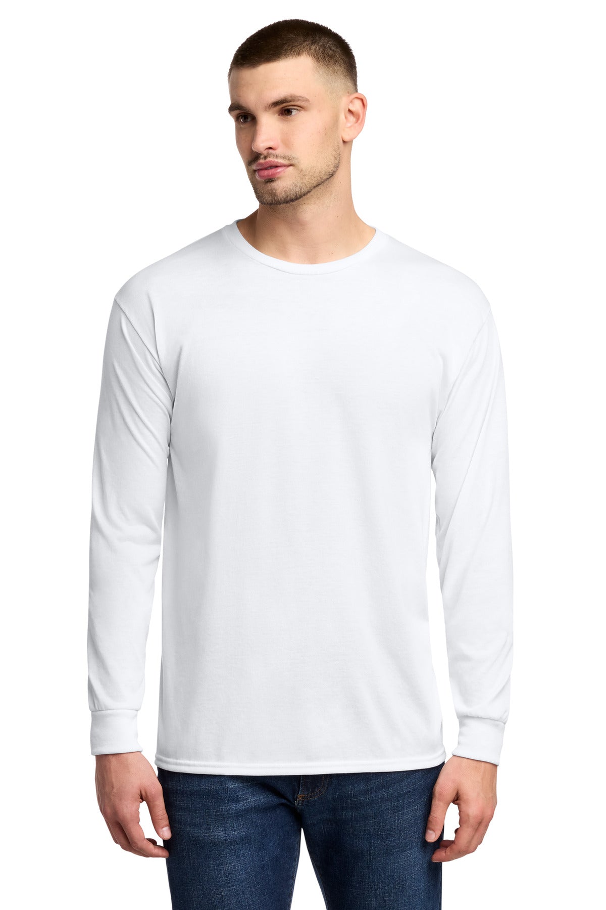Custom Embroidery or DTF Print - Jerzees ® Dri-Power ® 100% Polyester Long Sleeve T-Shirt 21LS