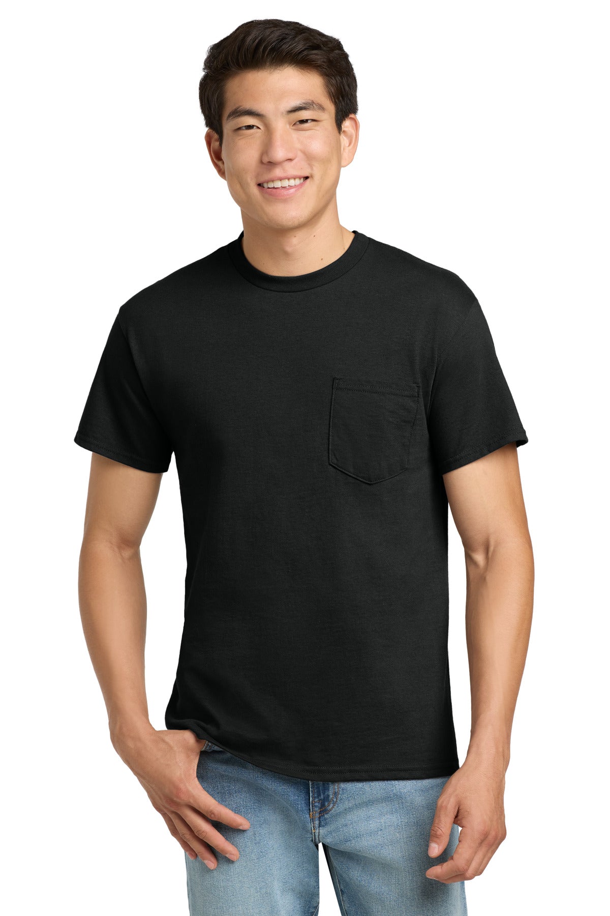Custom Embroidered or DTF Printed - Gildan ® - Ultra Cotton ® 100% US Cotton T-Shirt with Pocket. 2300