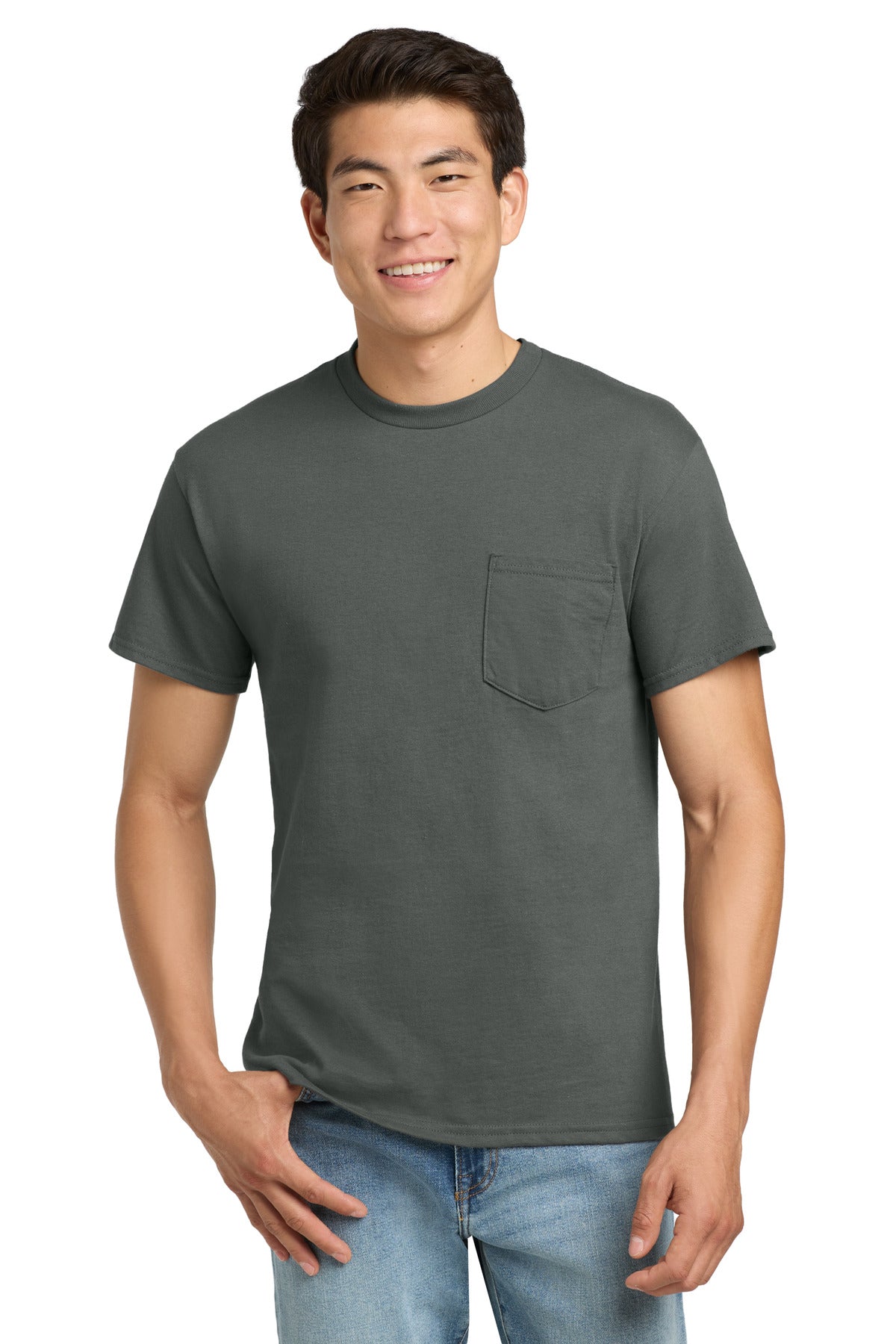 Custom Embroidered or DTF Printed - Gildan ® - Ultra Cotton ® 100% US Cotton T-Shirt with Pocket. 2300