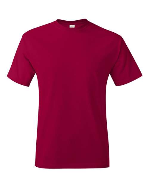 Custom Embroidered - Hanes - Unisex Authentic T-Shirt - Deep Red - 5250