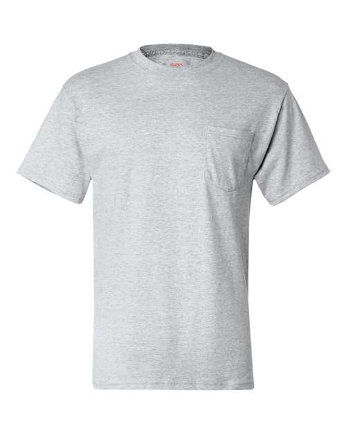 Custom Embroidered - Hanes - Men's Beefy-T® Pocket T-Shirt - 5190