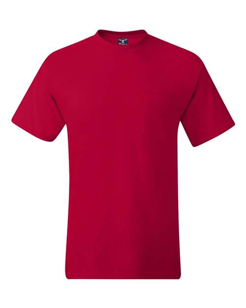 Custom Embroidered - Hanes - Men's Beefy-T® Pocket T-Shirt - 5190