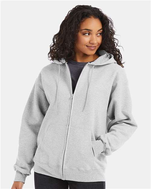 Custom Embroidered - Hanes - Unisex Ultimate Cotton® Full-Zip Hooded Sweatshirt - F280