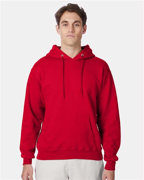 Custom Embroidered - Hanes - Unisex Ultimate Cotton® Hooded Sweatshirt - Deep Red - F170