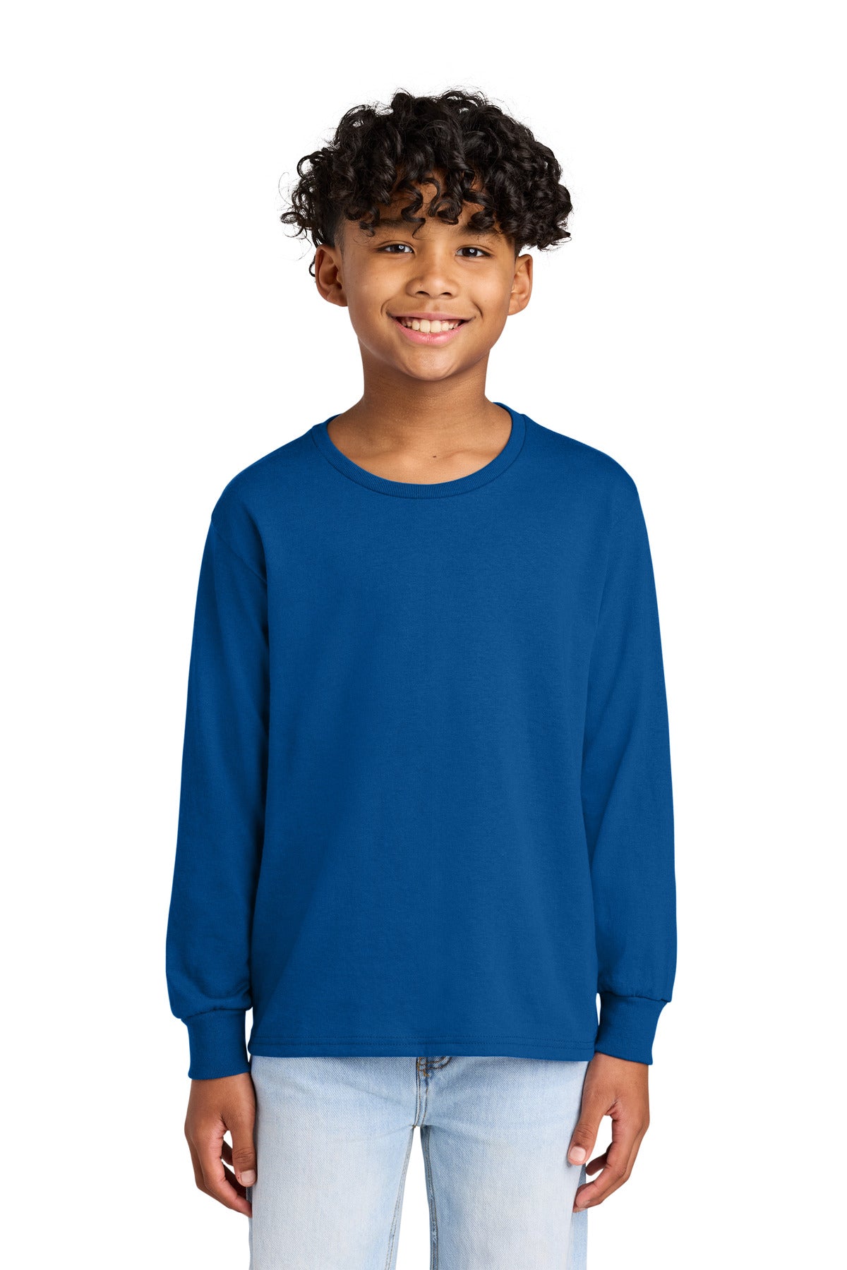 Custom Embroidery or DTF Print - Jerzees ® Youth Dri-Power ® 50/50 Cotton/Poly Long Sleeve 29BL