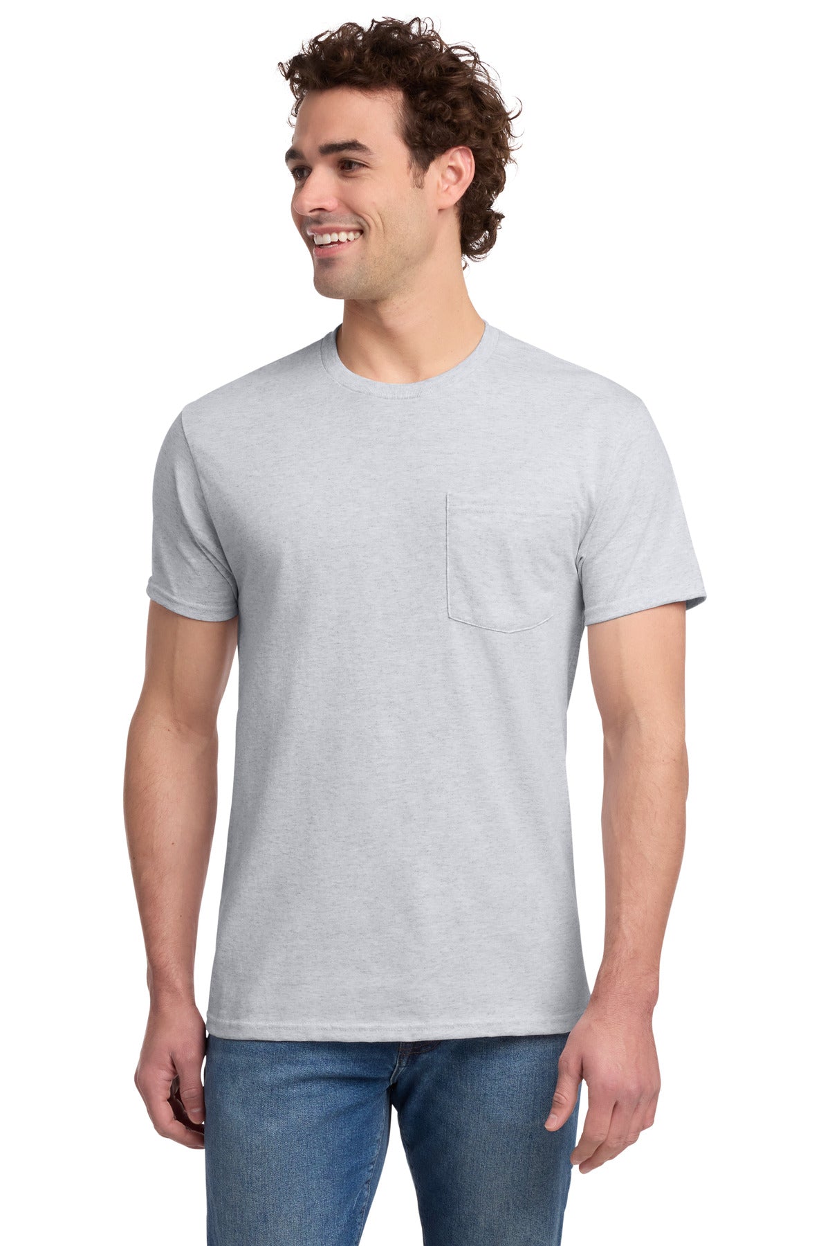Custom Embroidery or DTF Print - Jerzees ® - Dri-Power ® 50/50 Cotton/Poly Pocket T-Shirt. 29MP