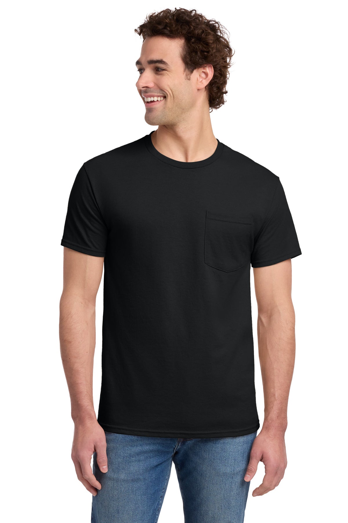Custom Embroidery or DTF Print - Jerzees ® - Dri-Power ® 50/50 Cotton/Poly Pocket T-Shirt. 29MP