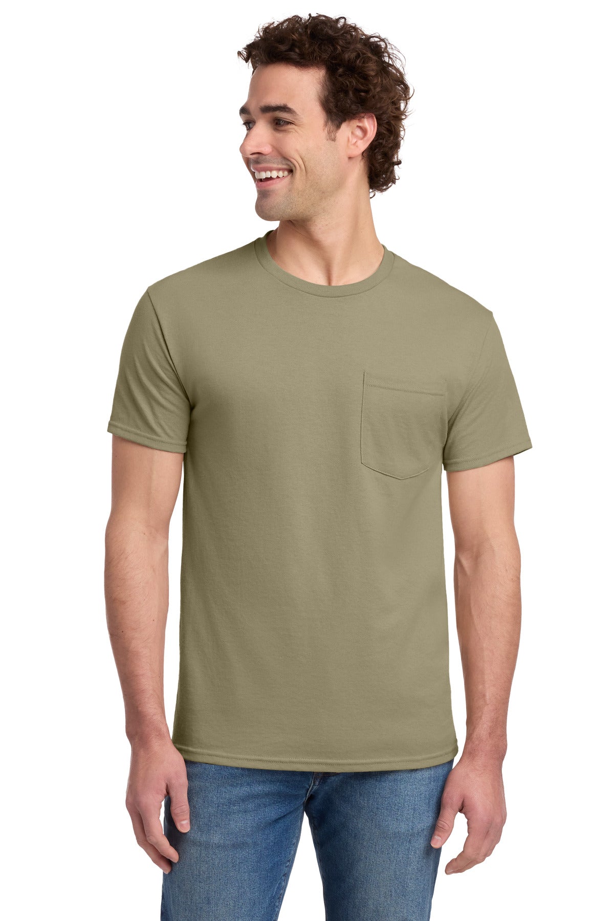 Custom Embroidery or DTF Print - Jerzees ® - Dri-Power ® 50/50 Cotton/Poly Pocket T-Shirt. 29MP