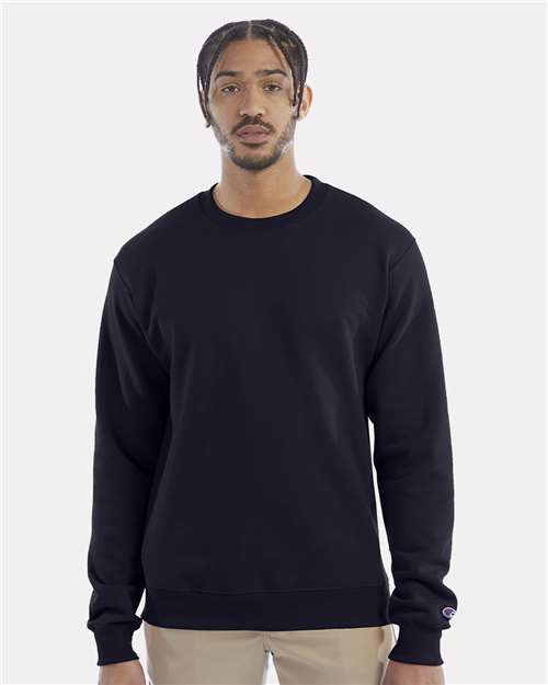 Custom Embroidered - Champion - Unisex Powerblend® Crewneck Sweatshirt - Black - S600