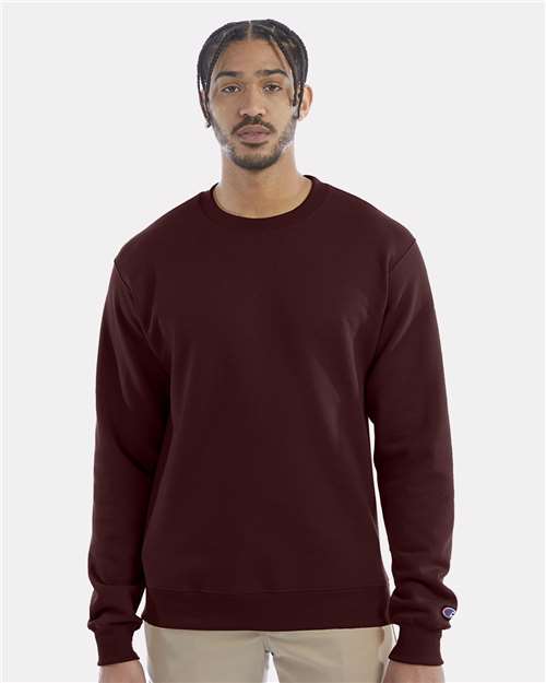 Custom Embroidered - Champion - Unisex Powerblend® Crewneck Sweatshirt - Black - S600