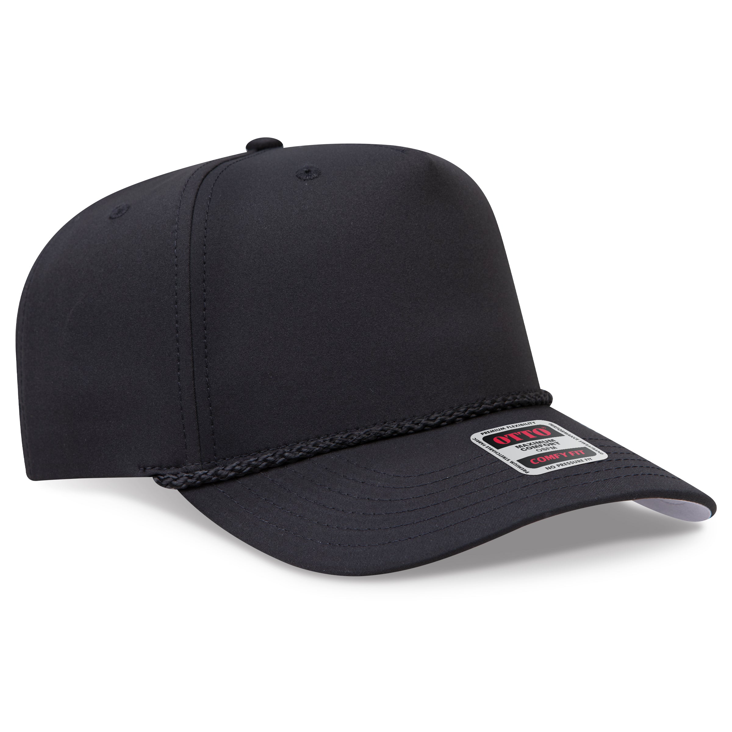 Custom Embroidered or DTF Printed - OTTO CAP® OTTO COMFY FIT® 5 Panel Mid Profile Baseball Cap