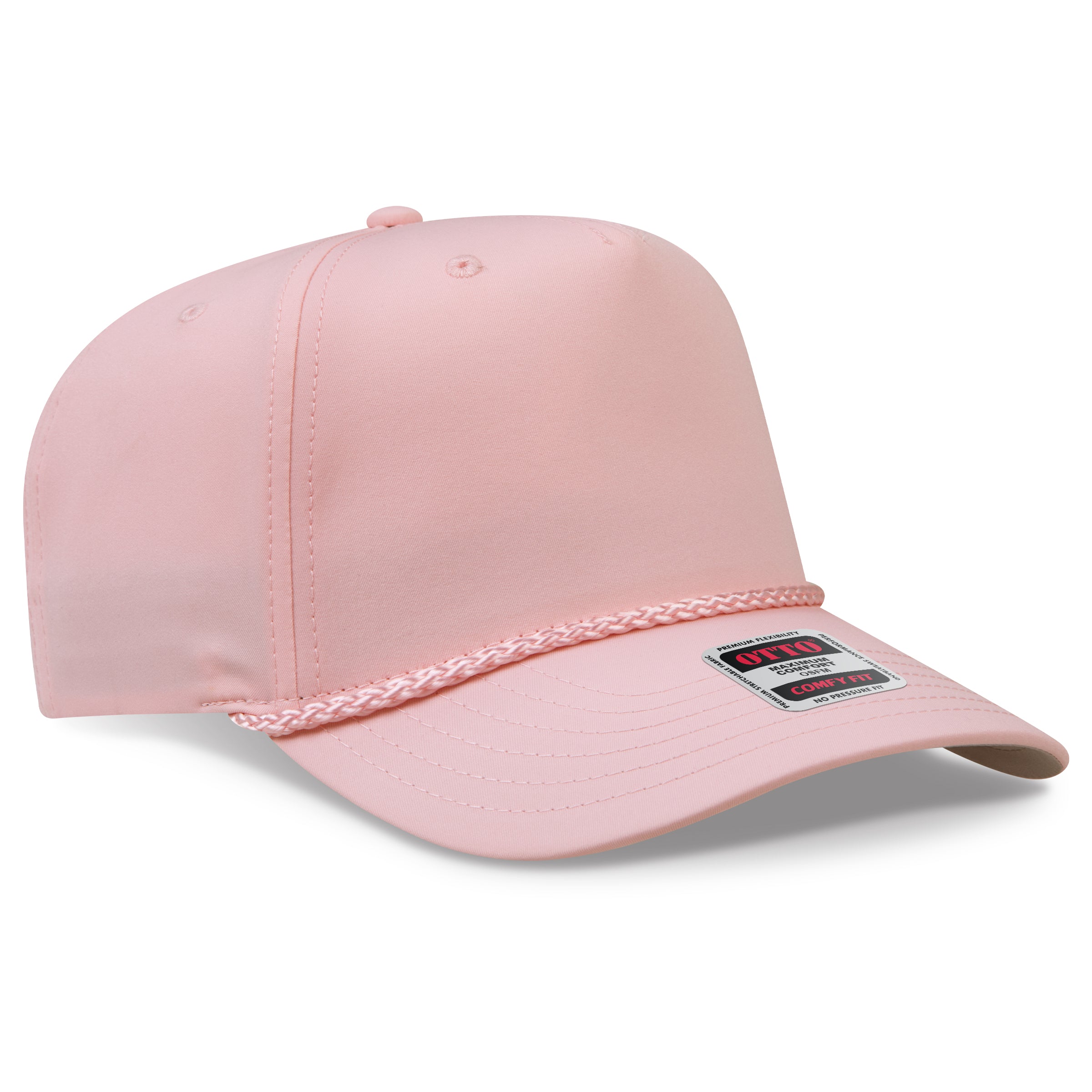 Custom Embroidered or DTF Printed - OTTO CAP® OTTO COMFY FIT® 5 Panel Mid Profile Baseball Cap