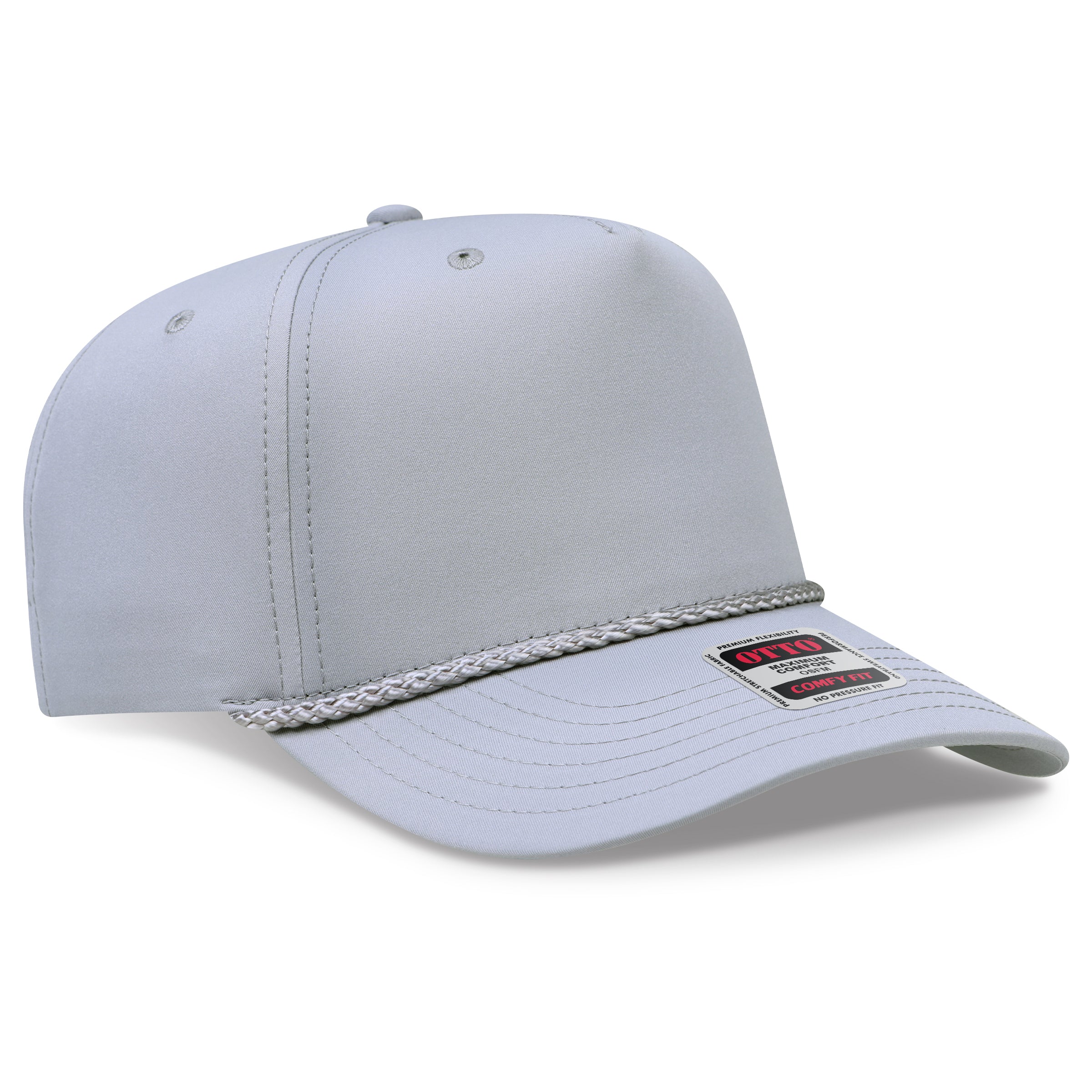 Custom Embroidered or DTF Printed - OTTO CAP® OTTO COMFY FIT® 5 Panel Mid Profile Baseball Cap