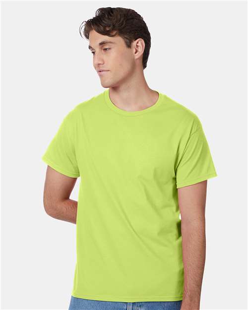 Custom Embroidered - Hanes - Unisex Authentic T-Shirt - Safety Green - 5250