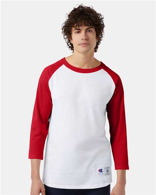 Custom Embroidered - Champion - Unisex Raglan Sleeve Baseball T-Shirt - T137