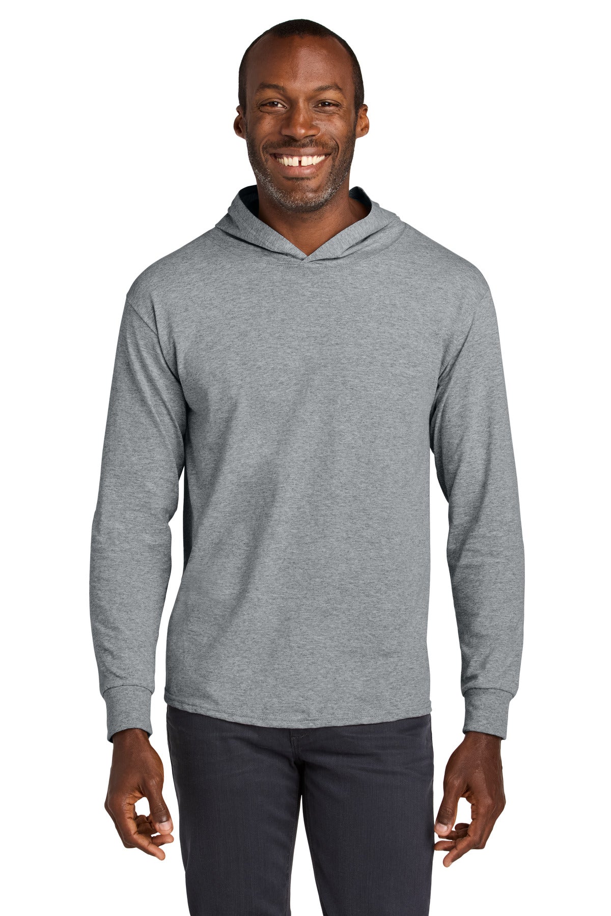 Custom Embroidery or DTF Print - Jerzees Classics ™ Unisex Cotton Long Sleeve Hooded T-Shirt 363LH