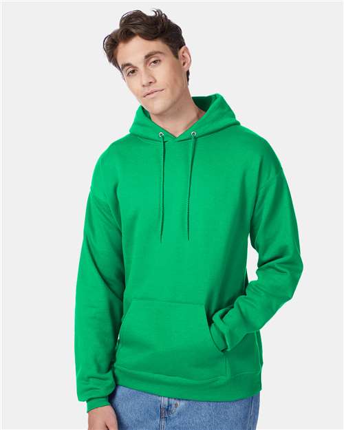Custom Embroidered - Hanes - Unisex EcoSmart® Hooded Sweatshirt - Kelly Green - P170