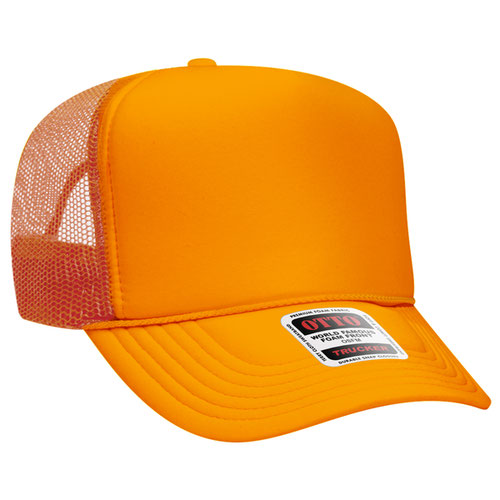 Custom Embroidered Trucker Hat with Mesh Back - Includes one 4in W x 2.25in H Embroidery