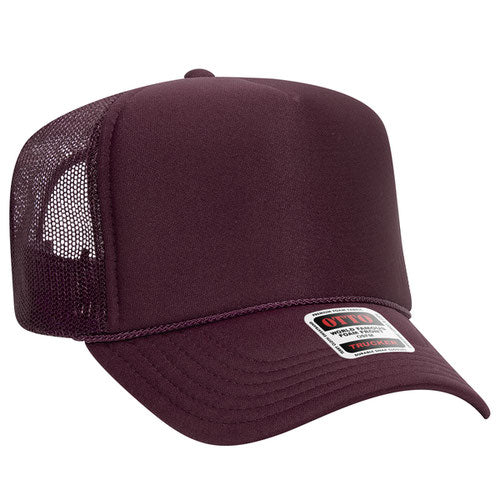 Custom Embroidered Trucker Hat with Mesh Back - Includes one 4in W x 2.25in H Embroidery