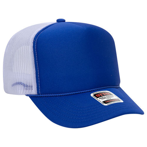 Custom Embroidered Trucker Hat with Mesh Back - Includes one 4in W x 2.25in H Embroidery