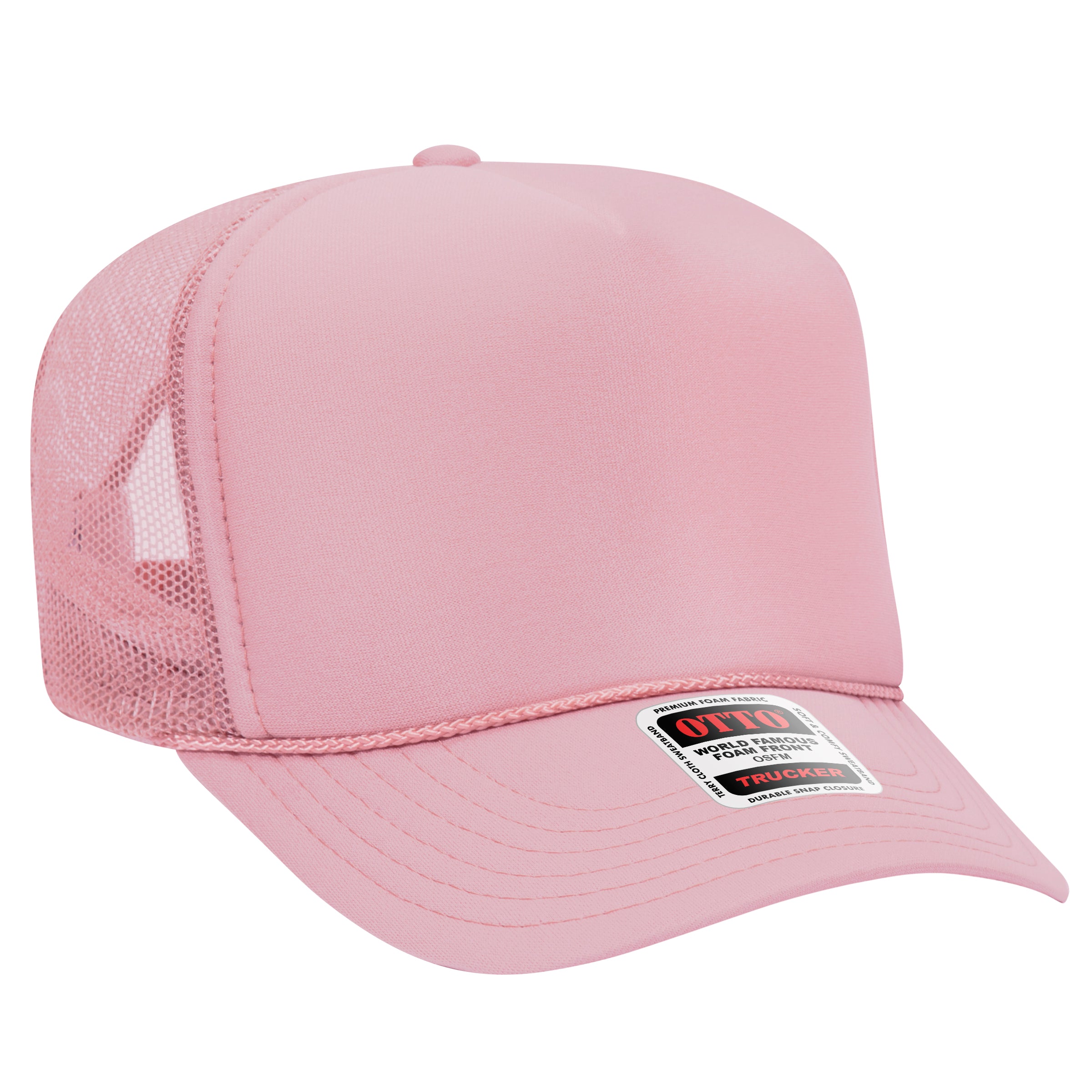 Custom Embroidered or DTF Printed - OTTO CAP® 5 Panel High Crown Mesh Back Trucker Hat