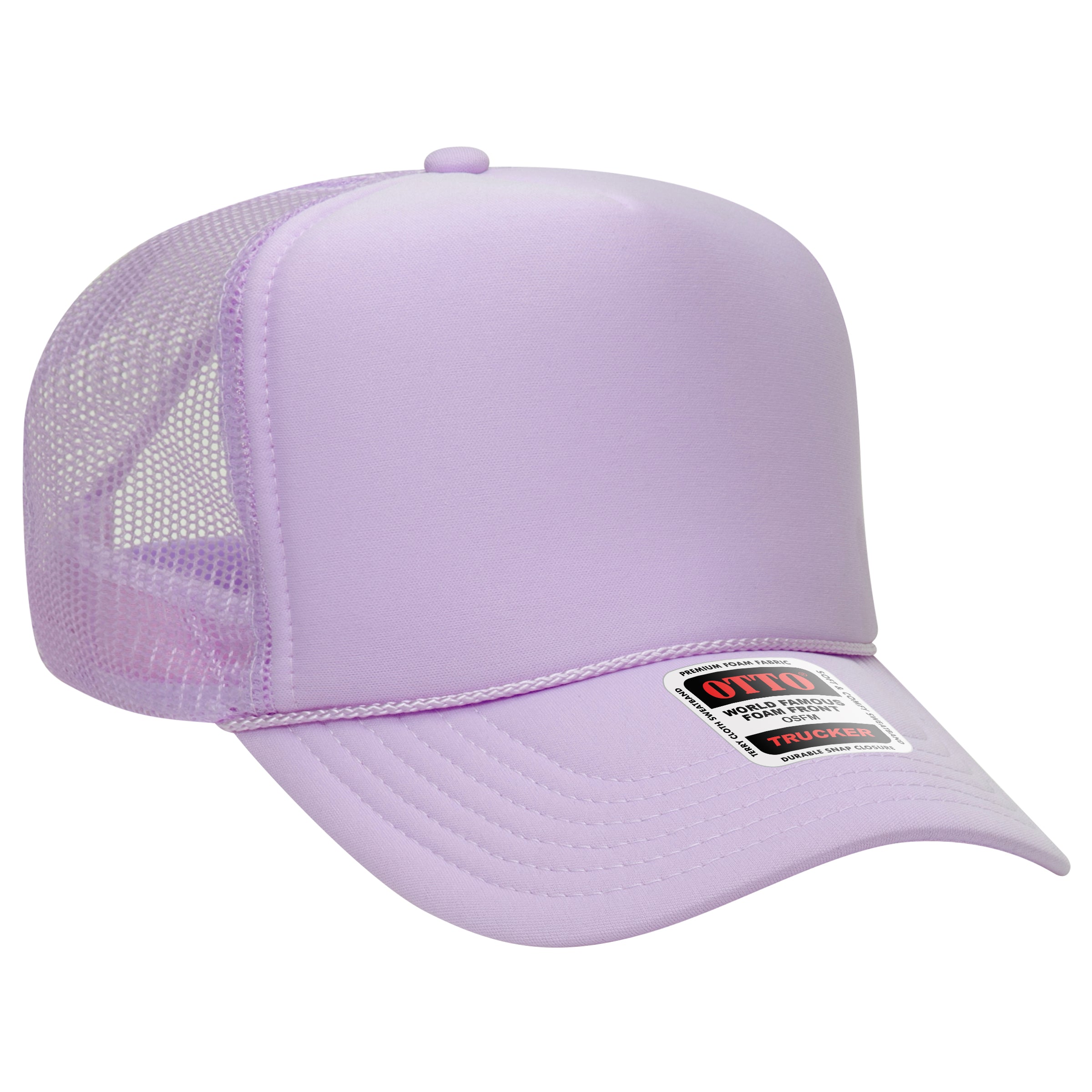 Custom Embroidered or DTF Printed - OTTO CAP® 5 Panel High Crown Mesh Back Trucker Hat