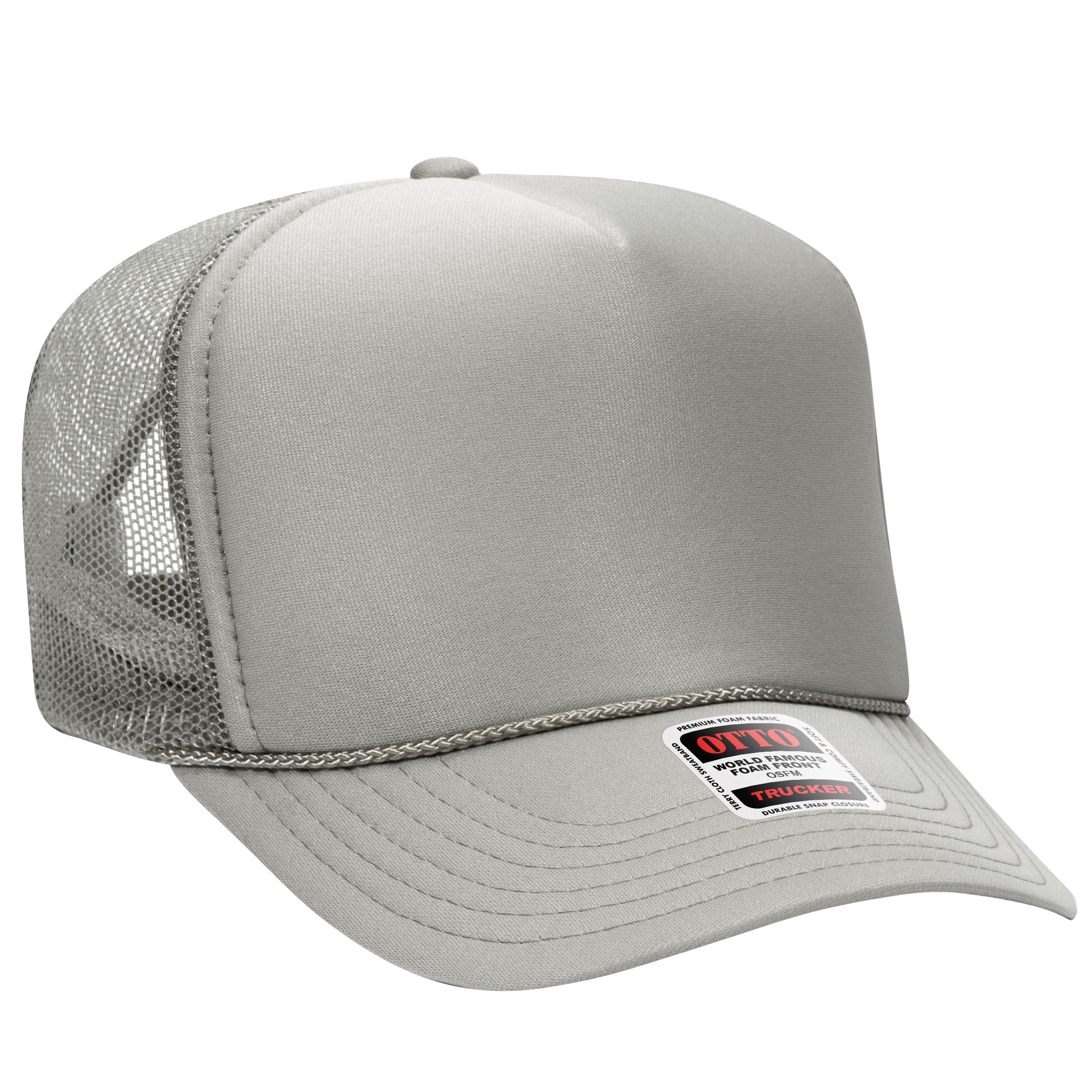 Custom Embroidered or DTF Printed - OTTO CAP® 5 Panel High Crown Mesh Back Trucker Hat