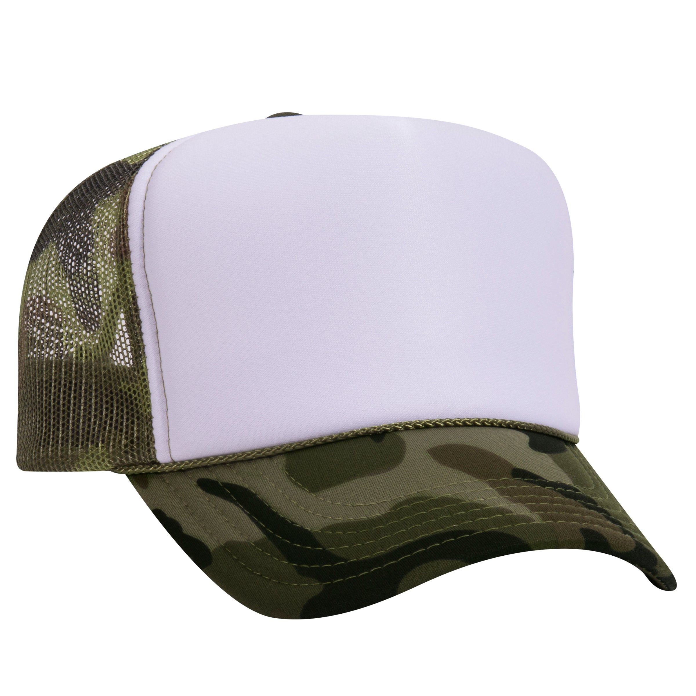 Custom Embroidered or DTF Printed - OTTO CAP® 5 Panel High Crown Mesh Back Trucker Hat