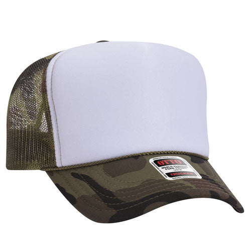 Custom Embroidered Trucker Hat with Mesh Back - Includes one 4in W x 2.25in H Embroidery