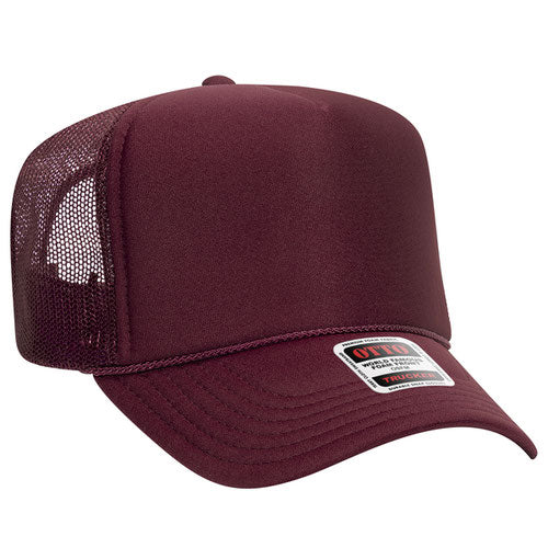 Custom Embroidered Trucker Hat with Mesh Back - Includes one 4in W x 2.25in H Embroidery