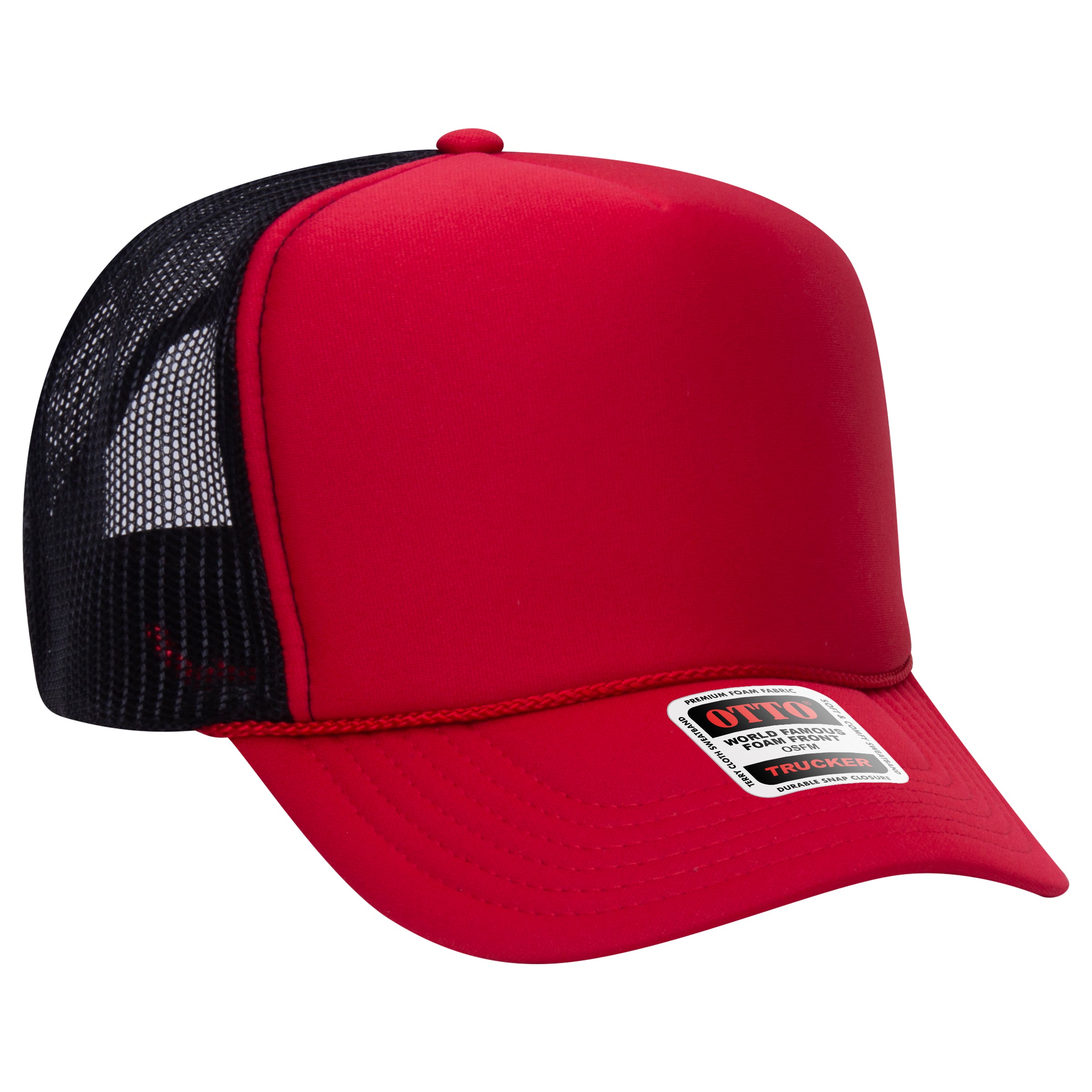 Custom Embroidered or DTF Printed - OTTO CAP® 5 Panel High Crown Mesh Back Trucker Hat